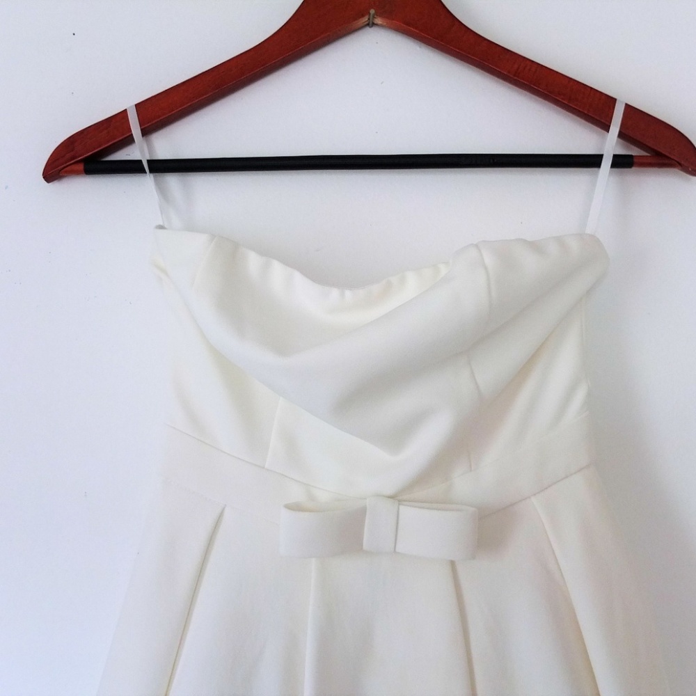 Prom Cocktail Dress Lulu's Cream White Knee-Length